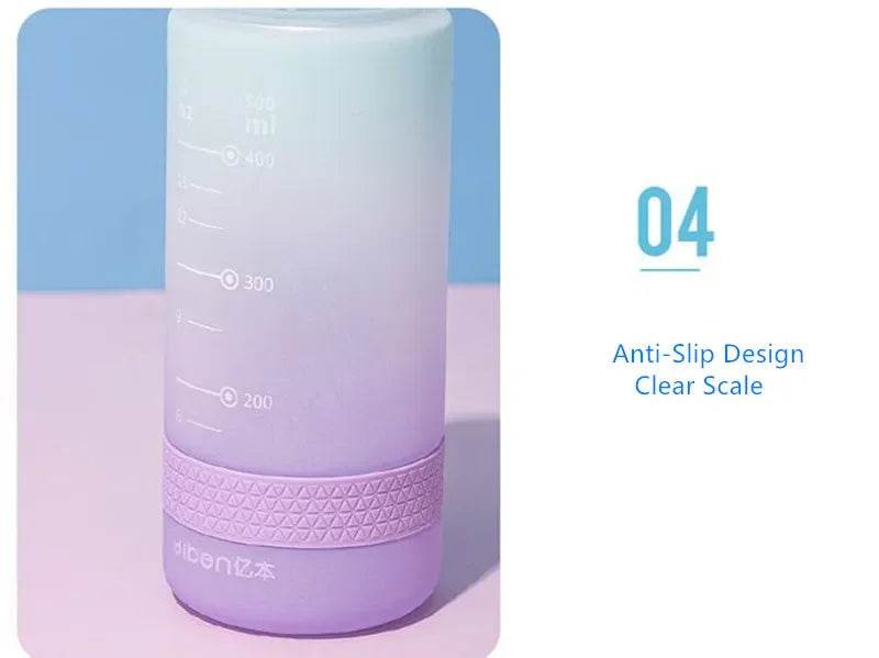 600ml Water Bottles Fashion Water Bottle with Straw BPA Free Portable Outdoor Sport Cute Drinking Plastic Bottles Eco-Friendly - AIAZ