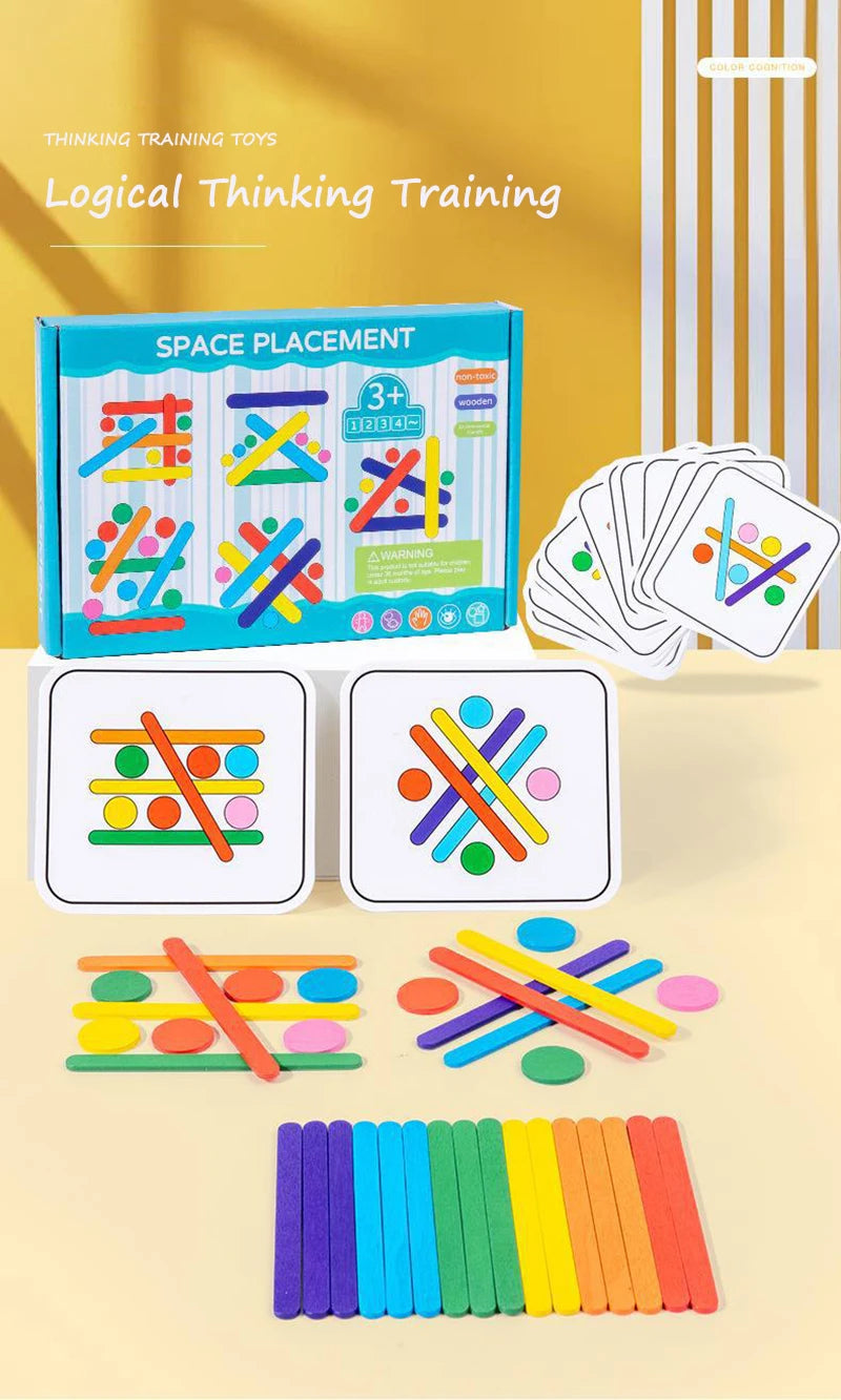 Montessori Logical Thinking Games Puzzle Toys Color Matching Game Educational Learning Toys For Children Preschool Teaching Aids
