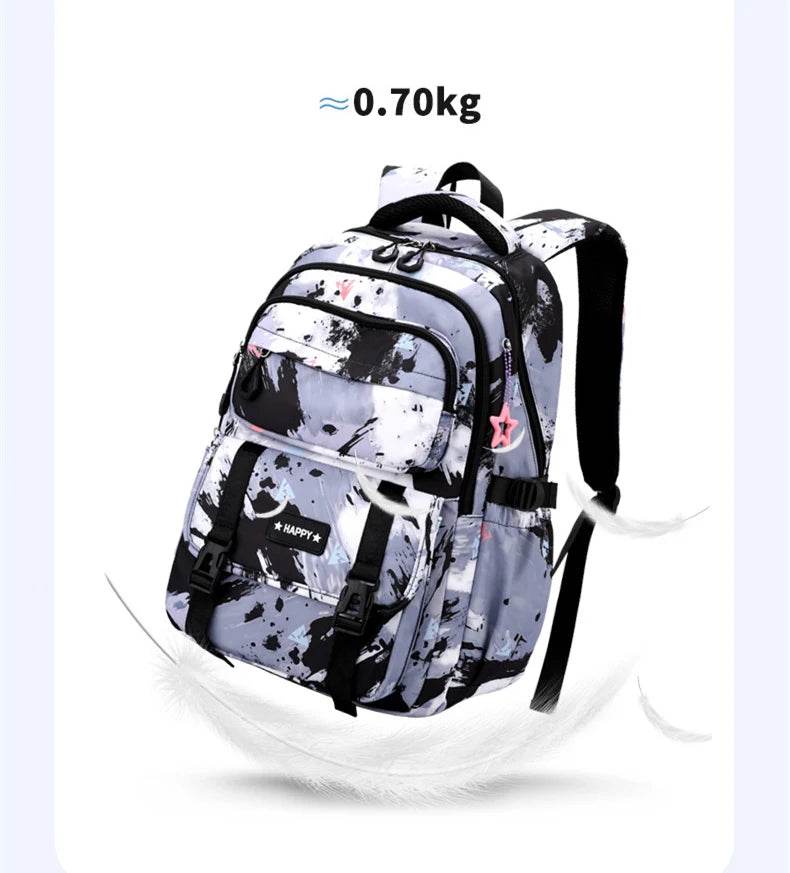 Middle School Student Backpack Children Set School Bags for Girls Kids Schoolbags Waterproof Book Bag With Lunch Bag Pencil case - AIAZ