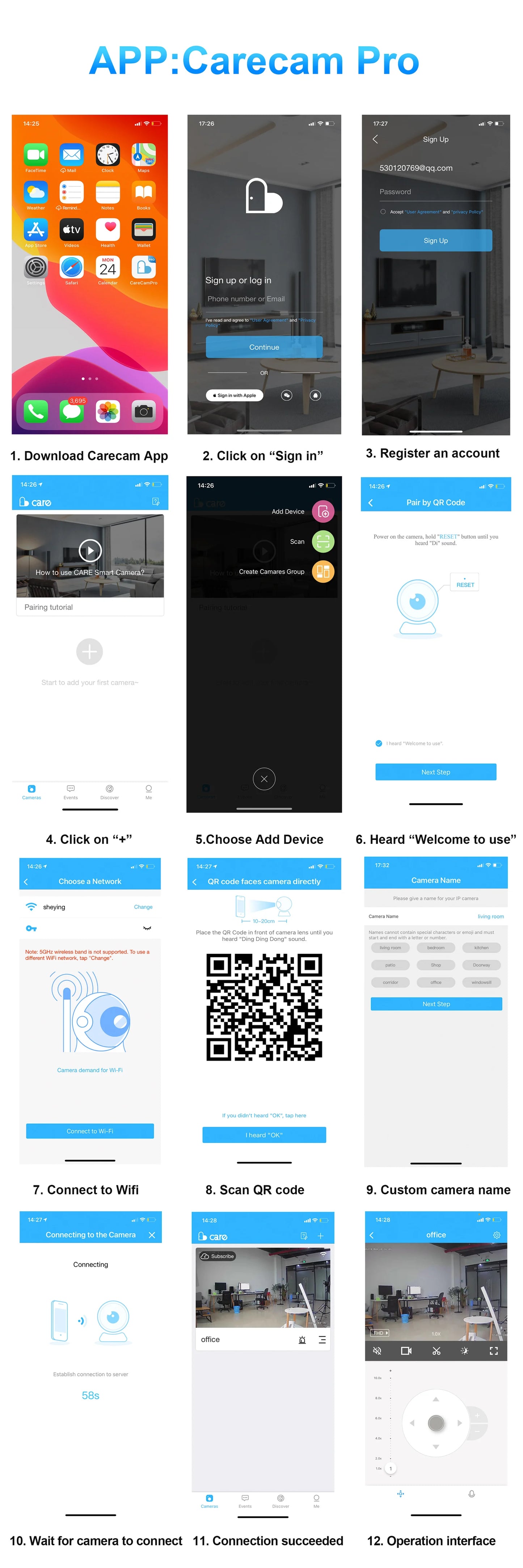 HD 5MP WiFi Camera Home AI Smart Baby Monitor Wireless 2-Way Audio Color Night Vision Home Security Surveillance IP PTZ Camera
