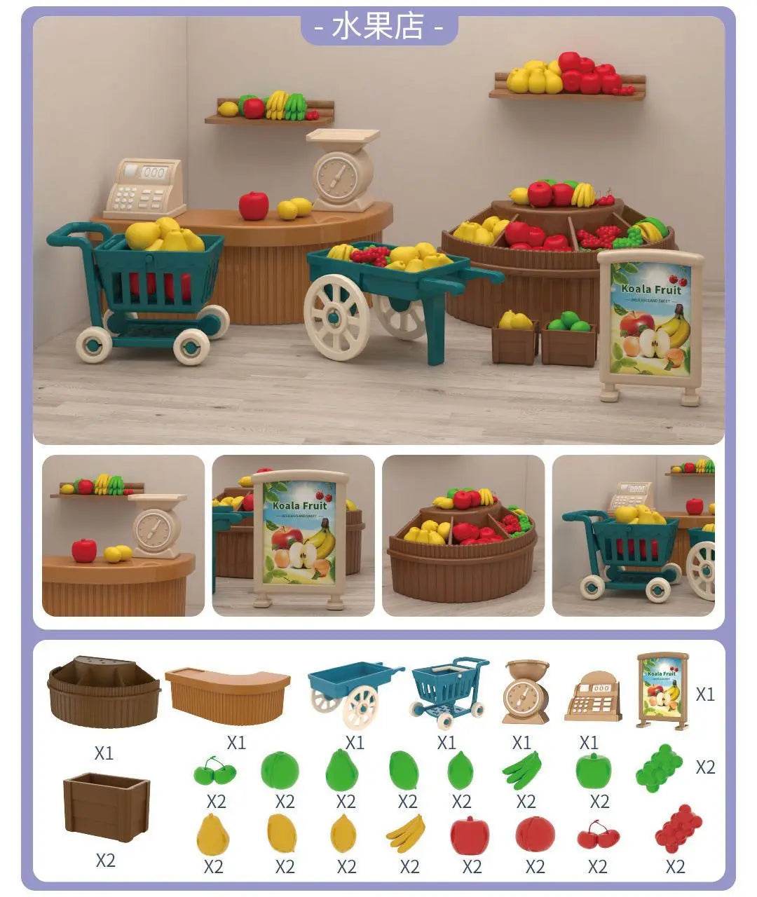 mini supermarket shopping games dollhouse furniture accessories Intellectual education toys for kid family interaction toys - AIAZ