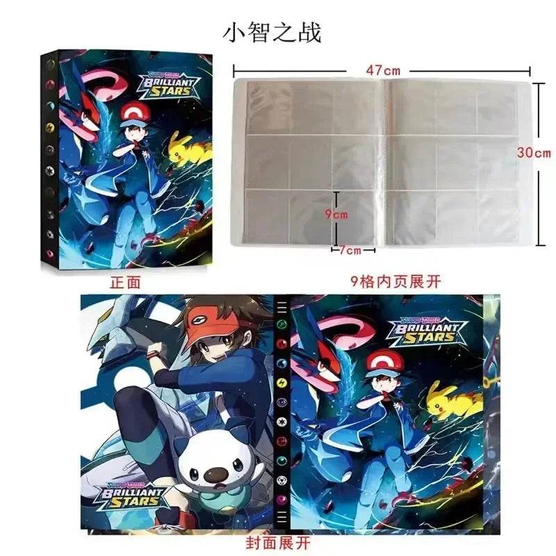 2025 New 9-Pocket Page 432Pcs Holder Album Toys Collections Pokemones Cards Album Book Top Loaded List Toys Gift for Children - AIAZ