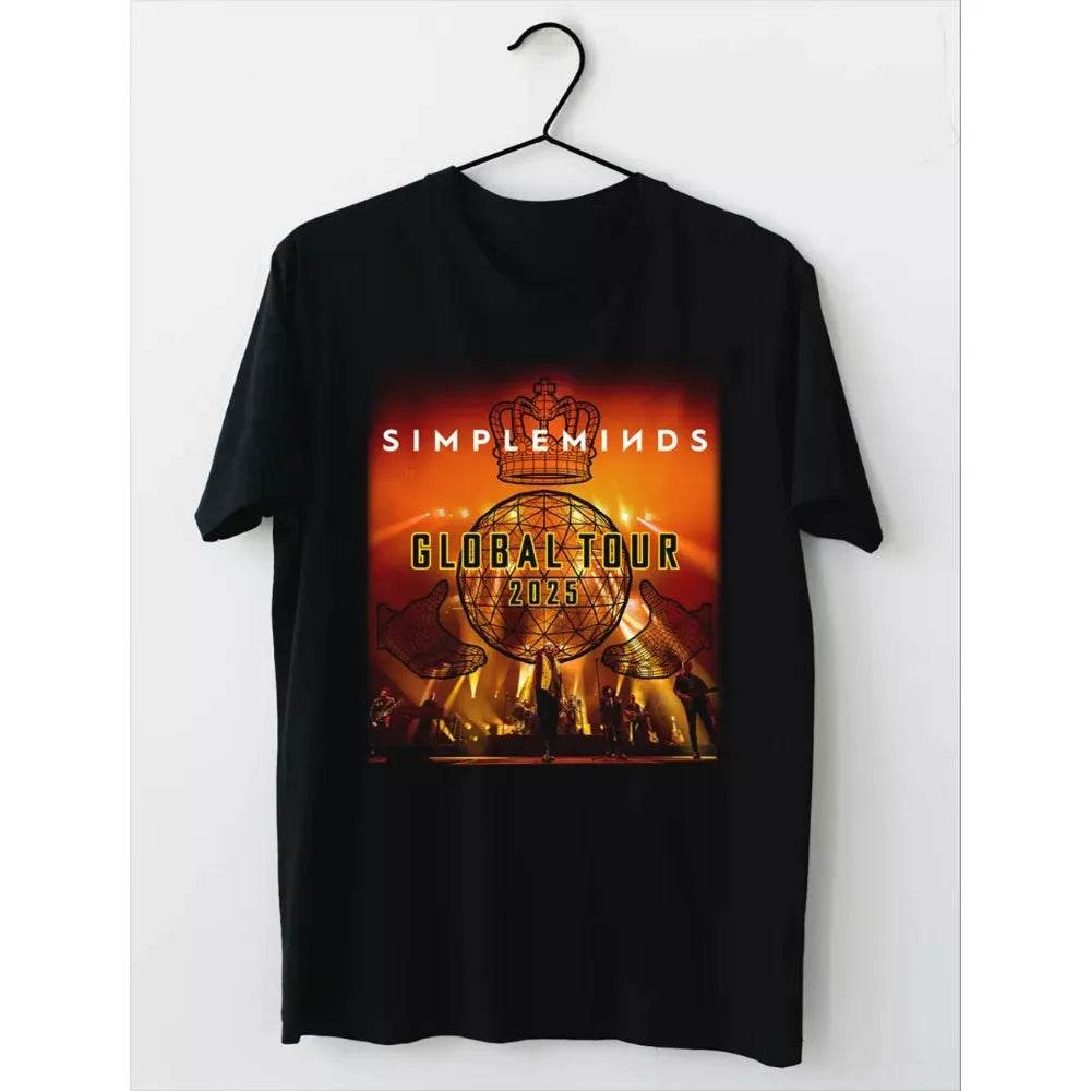 Men T-Shirt HOT NEW Simple Minds Tour 2025 BLACK T-shirt Unisex Oversize T-shirst Fashion Brand Summer Casual Daily Tee - AIAZ