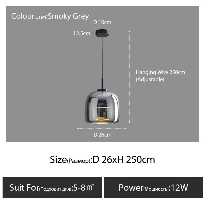 Nordic Glass Restaurant Pendant Lamp Simple Bar Hanging Lamp Dining Room Table  Ceiling Light