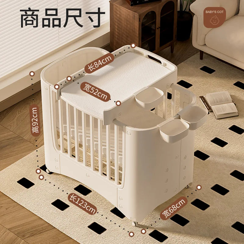 Crib Adjustable Movable Splicing Game Bed Baby Multifunctional Diaper Table