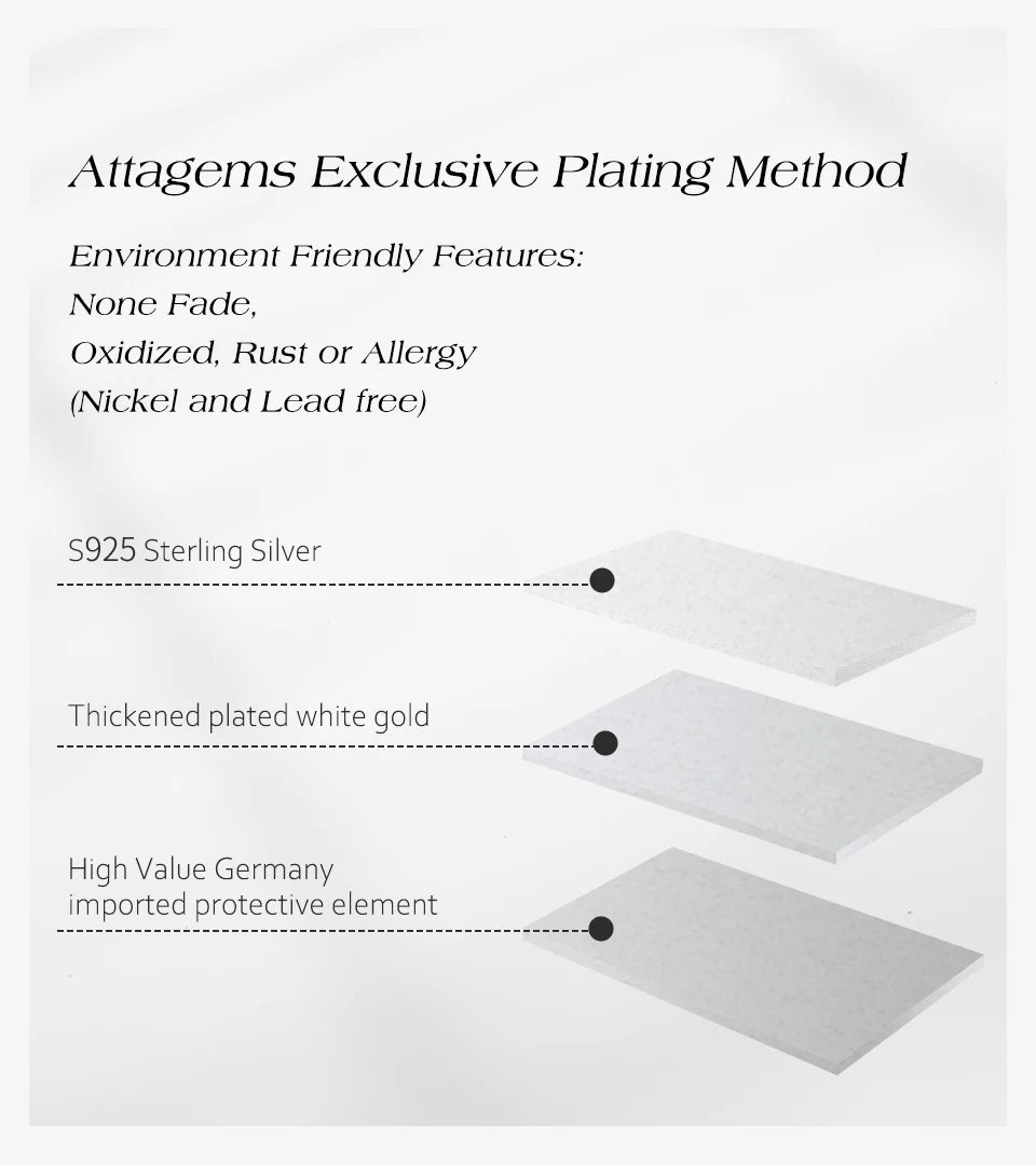 ATTAGEMS Full Moissanite Luxury Bracelet D VVS1 For Women Real S925 Sterling Silver Gold Plated Lucky Engagement Wedding Jewelry