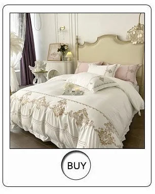4/6/9Pcs Gorgeous European Palace Style Royal Embroidery Bedding Set Brocade Egyptian Cotton Duvet Cover Bed Sheet Pillowcases