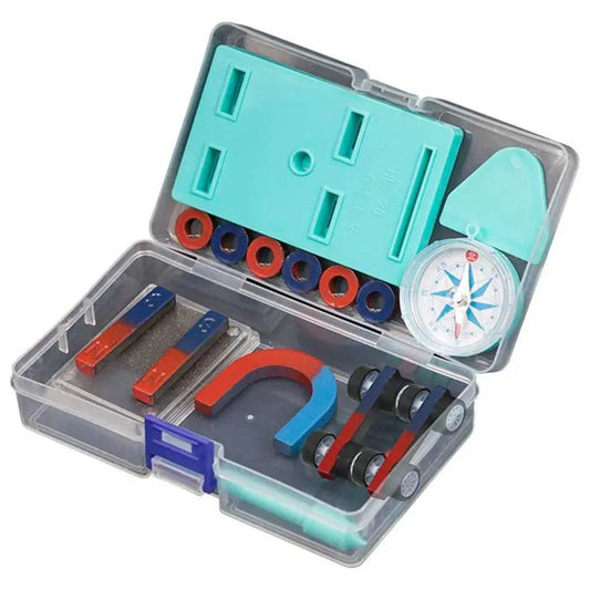 1 Set Labs Junior Science Magnetism Sets Bar Ring Experiment Education Fidget Magnets Horseshoe Compass Tool Kit Gifts for Kids - AIAZ