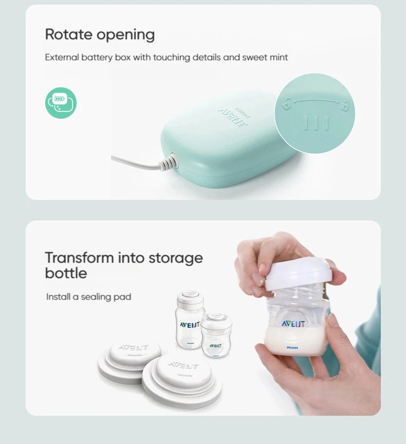 PHILIPS AVENT Electric Breast Pump 2 Modes USB Chargable Silent Portable Milk Extractor Automatic Milker Portable Breast Pump