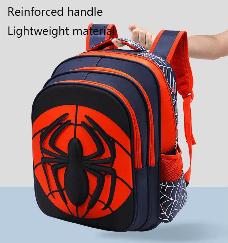 Spider Backpack+Pencil Case Set for Boys School Bag Elementary for Kids School Bag Cartoon Waterproof Primary Backpack - AIAZ