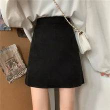 Skirts Women Solid A-line Sexy Prevalent Zipper Mini Skirts Daily Minimalist Fall Basic Street Style Korean Above Knee Clothes - AIAZ