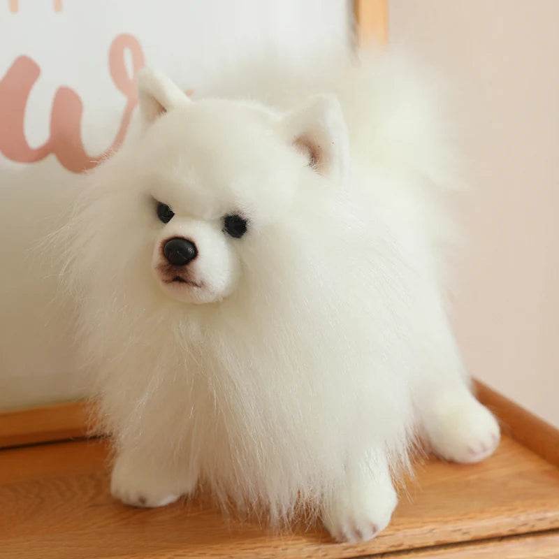 Premium Simulation Pomeranian Dog Plush Toy Cute Stuffed Animals High Quality Puppy Plushies Doll Cartoon Soft Kids Toys Gifts - AIAZ
