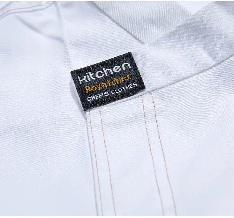 Men Head Chef Food service Kitchen Cooking Costume Pizzaiolo Cook Uniform Restaurant Chef's Jackets Bakery Cafe Working Clothes - AIAZ