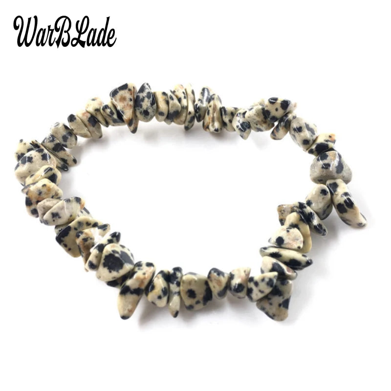 New Women Bracelets Bangles Natural Gem Stone Bracelet Irregular Stretch Chip Beads Nuggets Bracelets Bangles Crystal Wristband