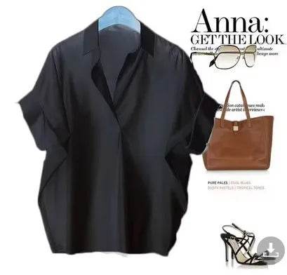 Women Summer Tops Tees Sexy Vintage Blouse Chiffon Ruched Short Sleeve Shirt Ruffles T Shirts Loose Casual Tees - AIAZ