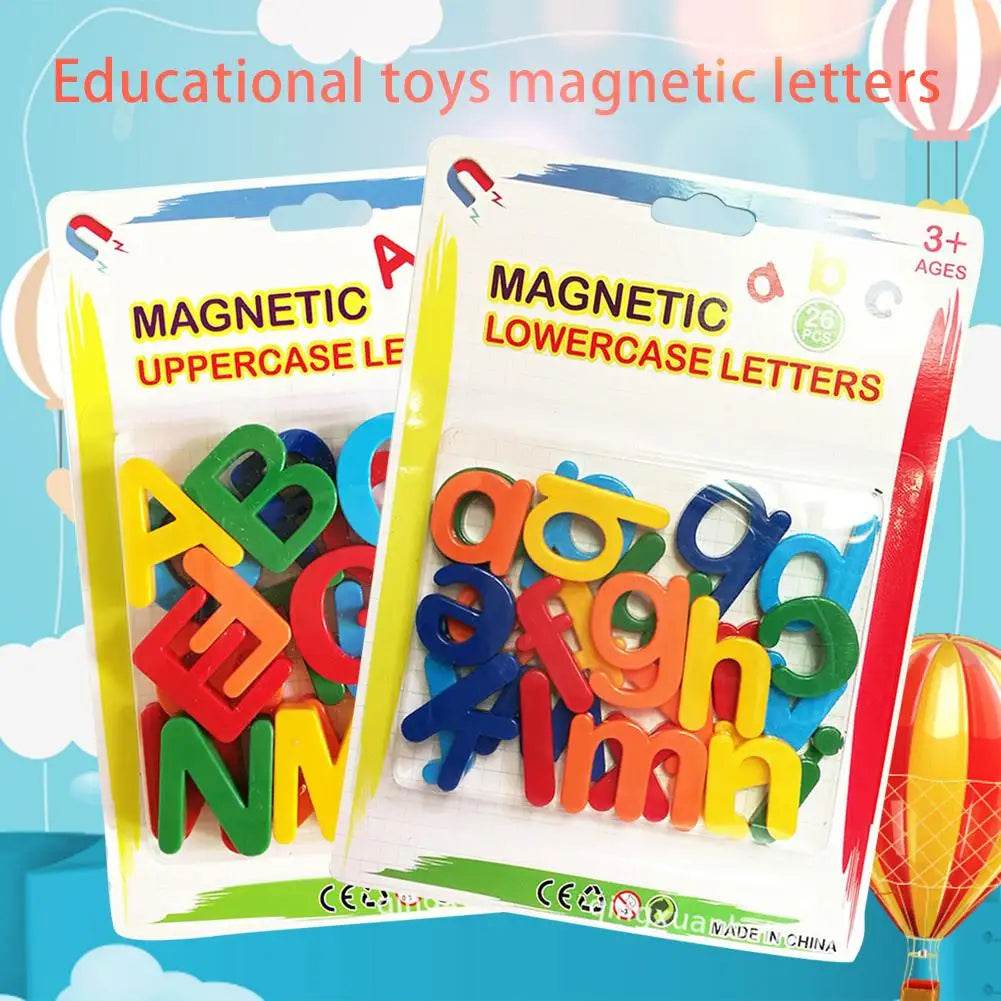 Kids Magnetic Learning Alphabet Letters Plastic Refrigerator Stickers Toddlers Kids Learning Spelling Counting Educational Toys - AIAZ