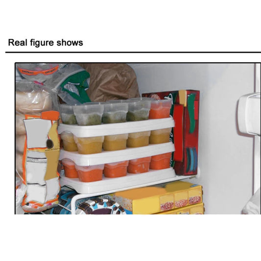 A63T-Baby Food Jars,Baby Food Storage, Baby Food Containers, Sprout Cups Reusable Stackable Storage Cups With Tray (9 PCS)