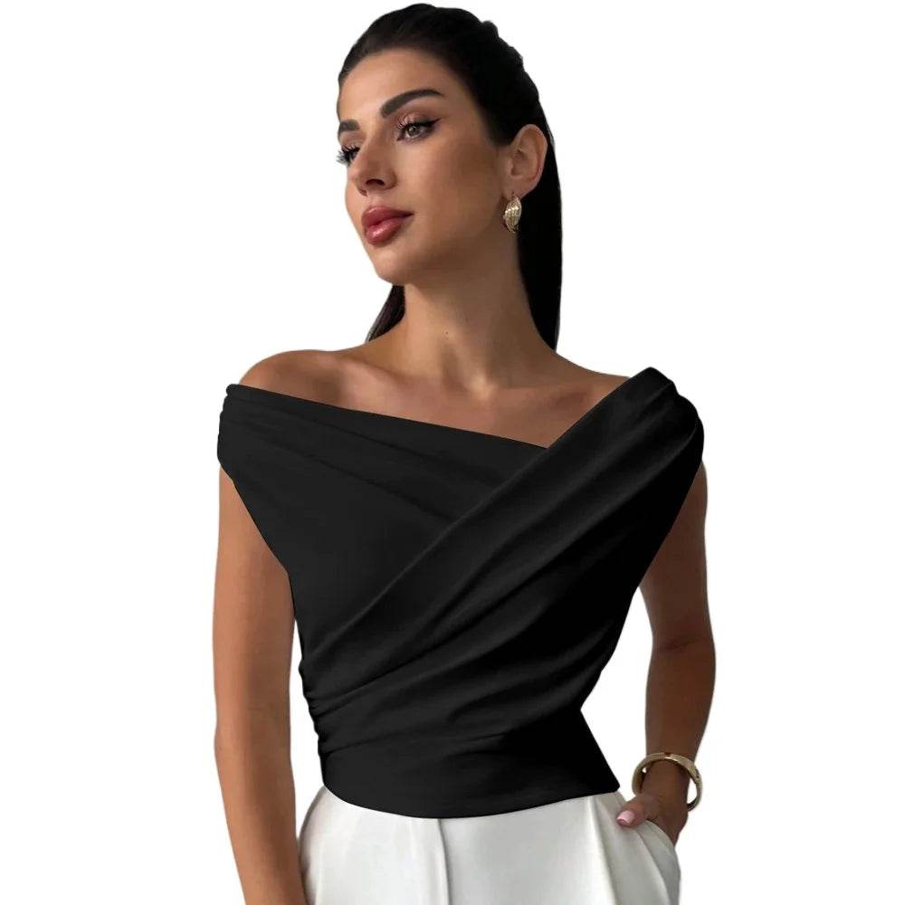 Fashion Tops Tee Woman Solid Sleeveless Shirts Ladies Camisas Mujer Summer Casual Sexy Blouse Shirt Women Clothing Blusas - AIAZ