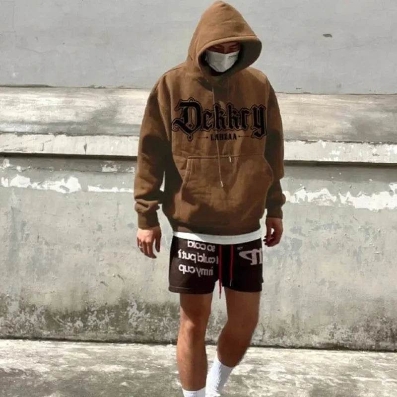 Male Hoodie Harajuku Fashion Loose Autumn New In Men's Hooded Sweatshirt Funny Cheap Streetwear High Quality Pastel Color Cotton - AIAZ