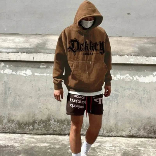 Male Hoodie Harajuku Fashion Loose Autumn New In Men's Hooded Sweatshirt Funny Cheap Streetwear High Quality Pastel Color Cotton - AIAZ