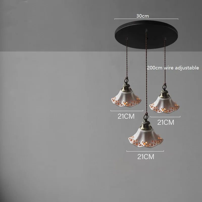 IWHD Modern Simple Ceramic LED Pendant Lamp Home Indoor Decor Lighting Bedroom Restaurant Dinning Living Room Lights Hanglamp