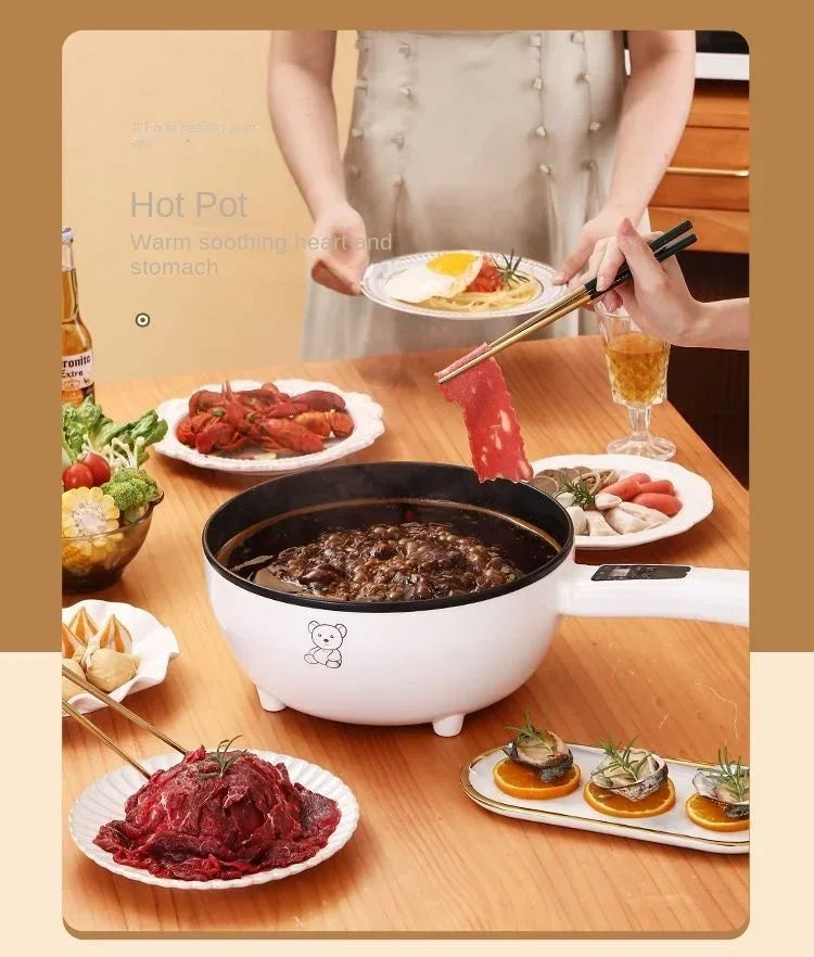 Electric fryer for household use, large capacity intelligent stir frying, multifunctional non stick pan, electric fryer