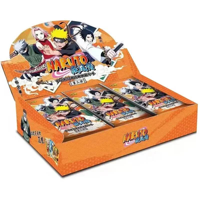 KAYOU Genuine Naruto Cards Box Anime Figure Card Booster Pack Sasuke Collection Flash Card Toy Birthday Christmas Gift for Kids - AIAZ
