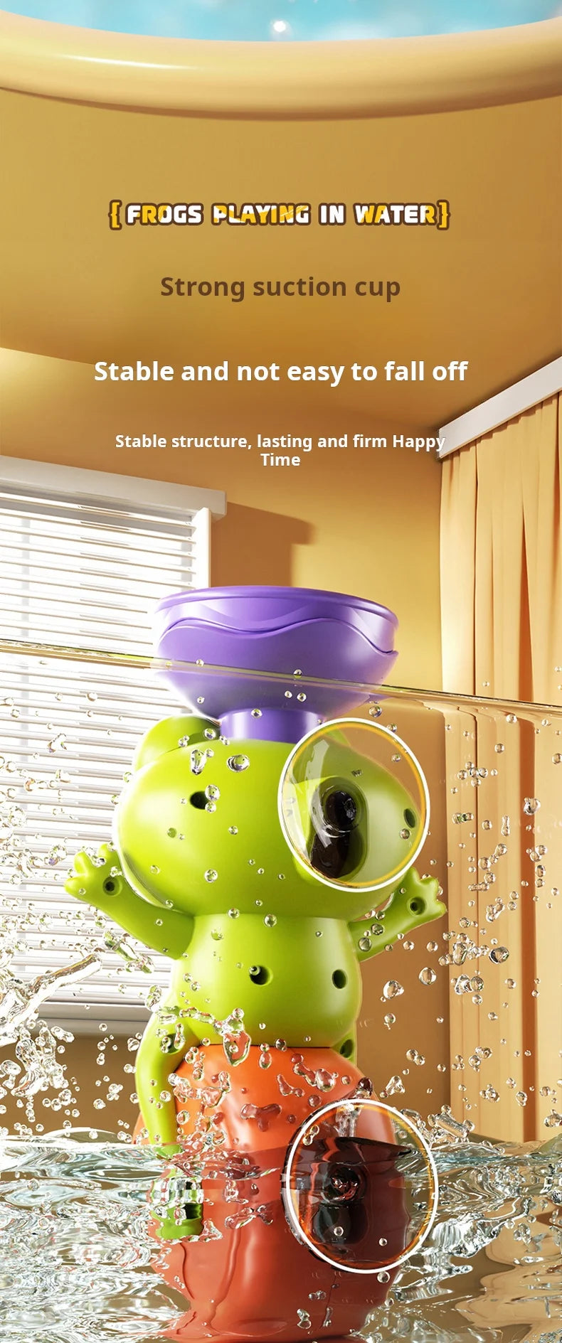 New Frog/ Bird Waterwheel Bath Toy for Children Kid Water Play Game in Shower Montessori Gift Spinner with Suction Cup Bathroom