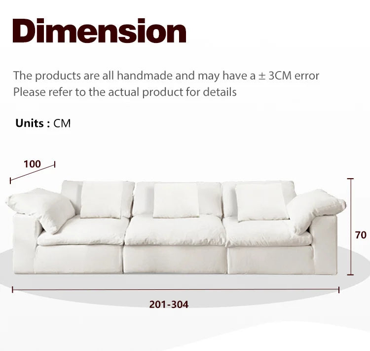 Modern Compression Modular Combination Cloud Fabric Sofa Set Furniture Vacuum Pack Compression Sofa for Boxed Living Room Sofas