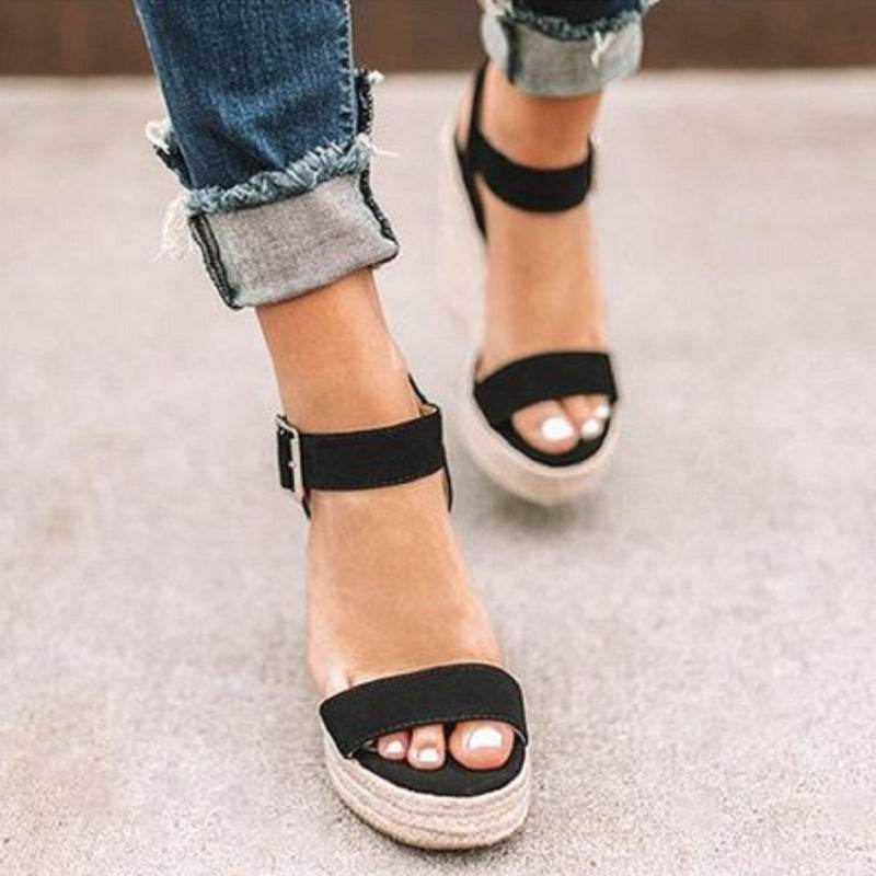 Women Leisure Wedges Heeled Wedge heel serpentine sandals Summer New Sandals Party Platform High Heels Shoes sandalias mujer - AIAZ