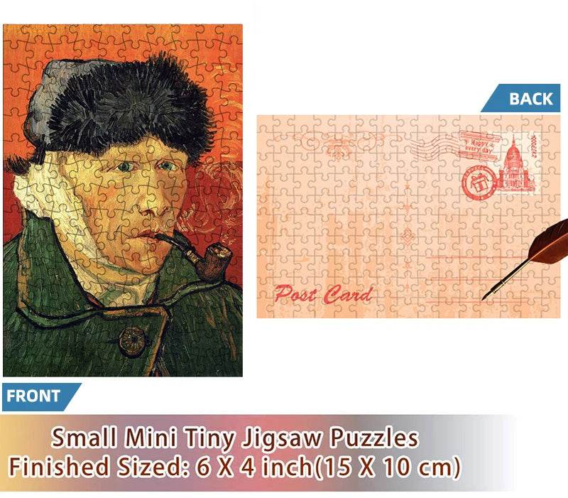 MaxRenard Jigsaw Puzzle 150pcs Mini Test Tube 15*10cm Travel Game World Famous Van Gogh Oil Paintings - AIAZ