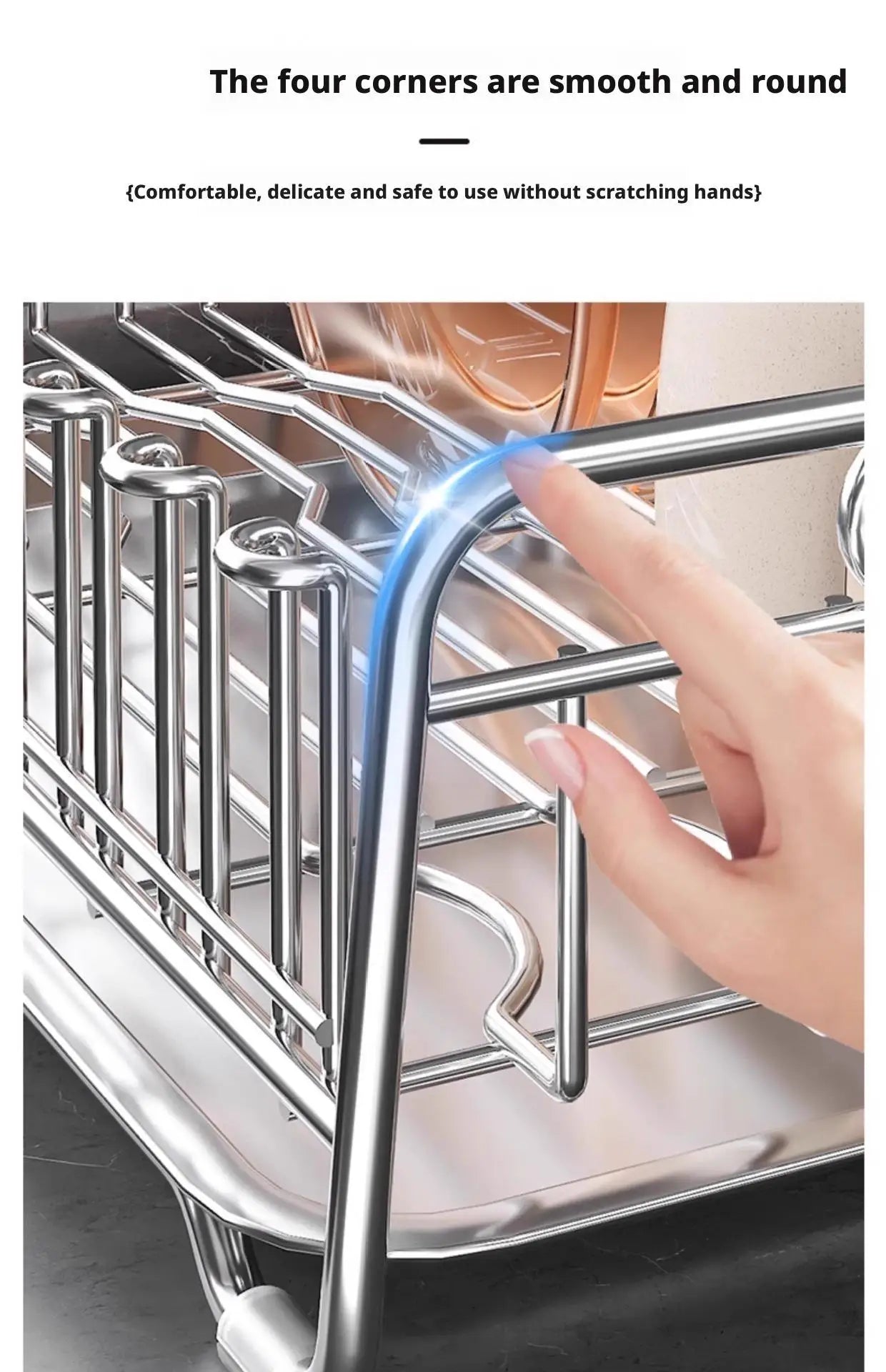 Dish Drain Rack Holder 304 Stainless Steel Bowl Drainer Tableware Cup Drying Rack Kitchen Accessories Storage Organizer Shelf