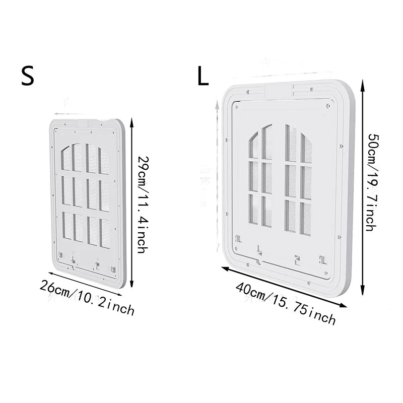 Large Dog Screen Door Flap Opening Dog Door for Screen Door with 4 Entry Ways Self-Closing Pet Screen Door for Dogs Cats