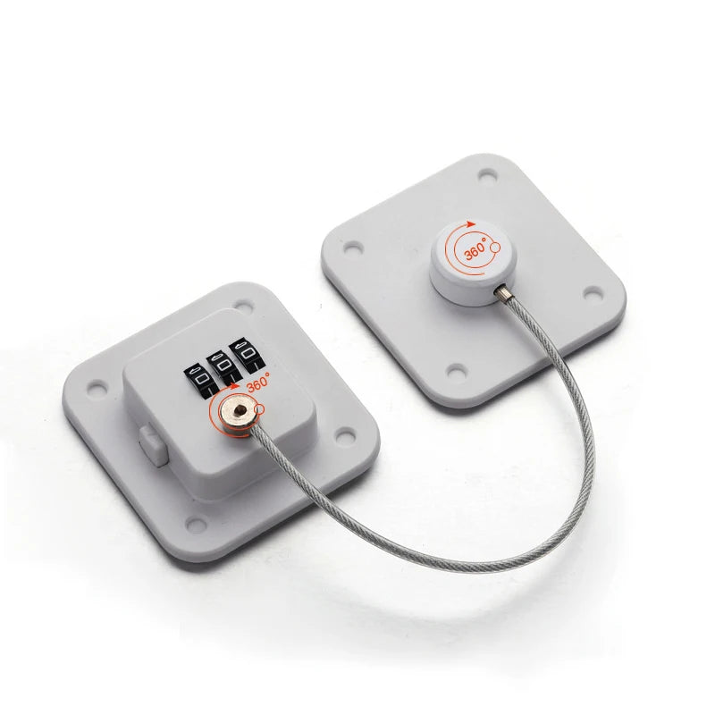 High-end Fridge Lock, Keep Your Food and Kids Safe with Our Refrigerator Lock - No Keys Needed, Combination Lock for Fridge, Pan