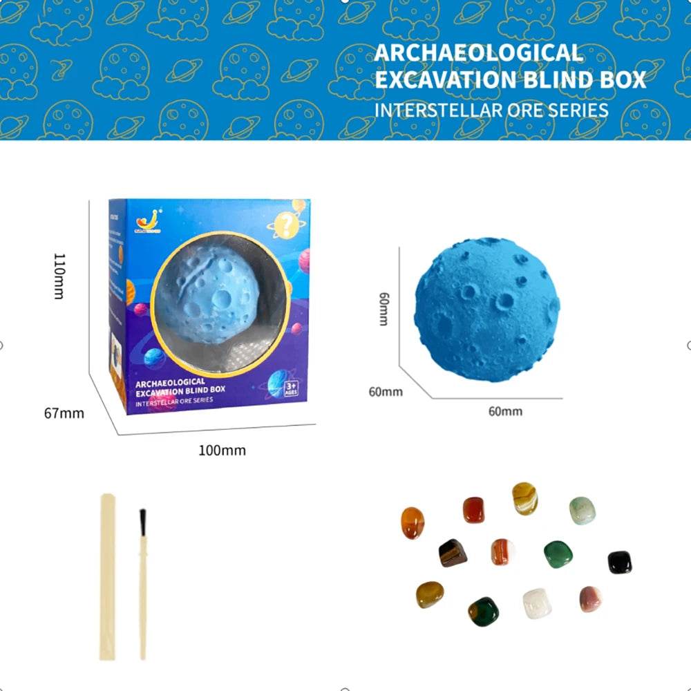 Children's Archaeology Digging Treasure Planet Gem Ore Exploration of The Solar System Mining Science Education Educational Toys - AIAZ