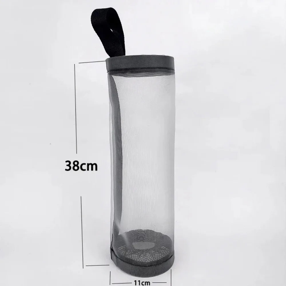 Home Grocery Bag Holder Wall Mount Plastic Bag Holder Dispenser Hanging Storage Trash Garbage Bag Kitchen Garbage Organizer