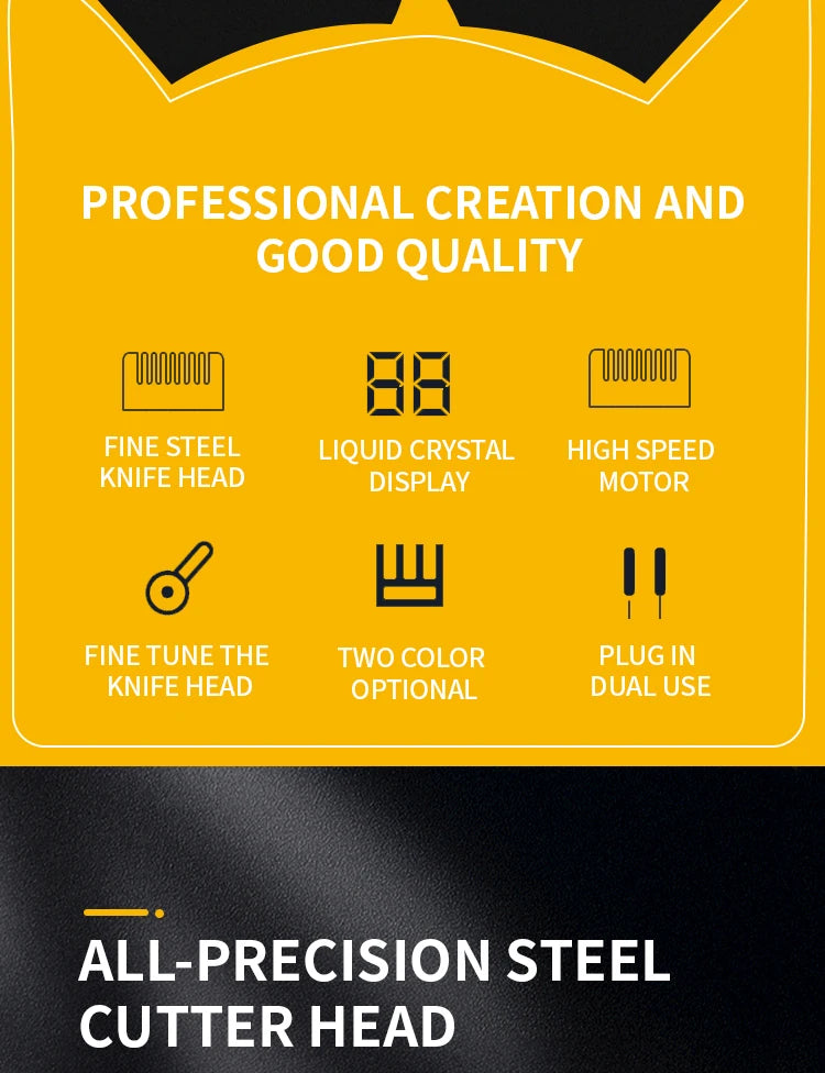 Professional Dog Hair Clipper All Metal Rechargeable Pet Trimmer Cat Shaver Cutting Machine Puppy Grooming Haircut Low Noice