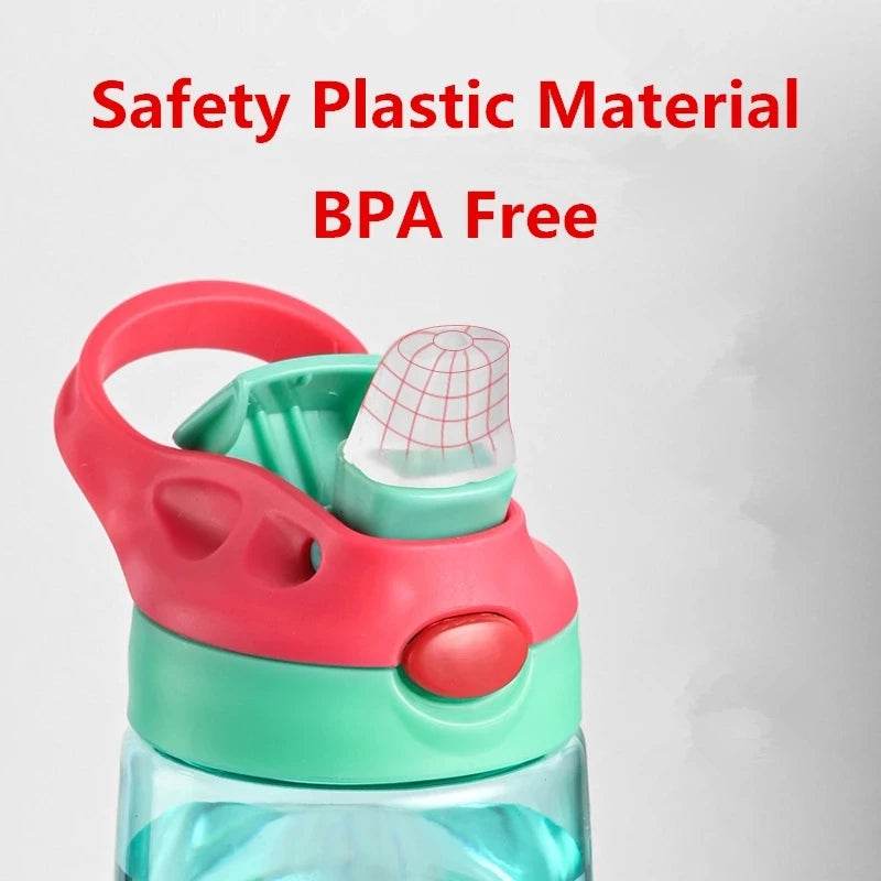 DIY Children Water Bottles Portable 480ML Personalized Outdoor Safety Plastic Drinking Cup For Birth Gift Free Customize Names - AIAZ