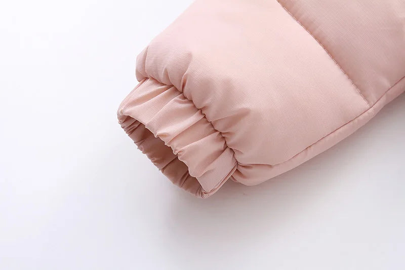 Winter Newborn Baby Girl Jumpsuit Thicken Baby Ski Suit With Gloves Belt Baby Romper Warm Infant Snowsuit Children Clothing Set