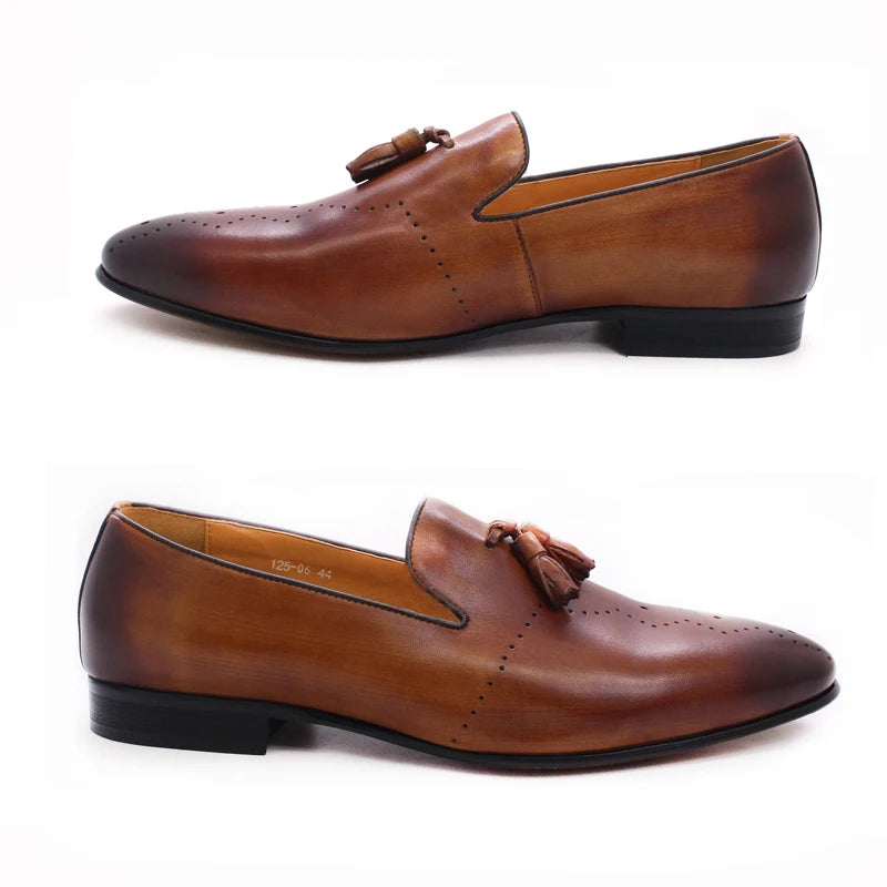 Business Casual Sheepskin Lined Gentlemanly Shoes Easy Wear for Daily Office Social Occasions