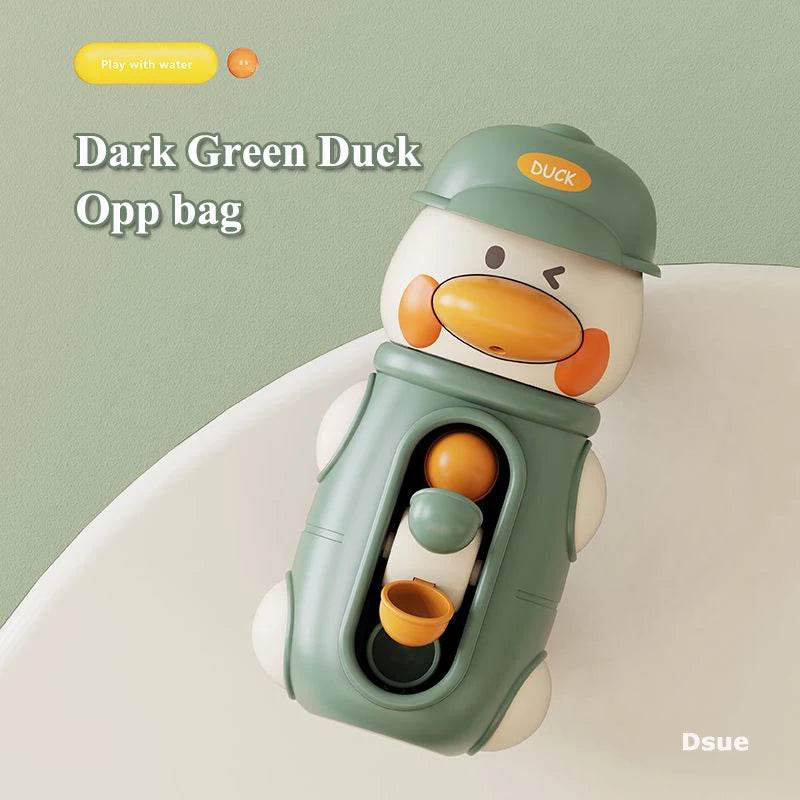 New Cute Duck/Elephant Baby Shower Bath Toys Children Water Play Spinner with Suction Cup Waterwheel Games for Kid Bathroom - AIAZ