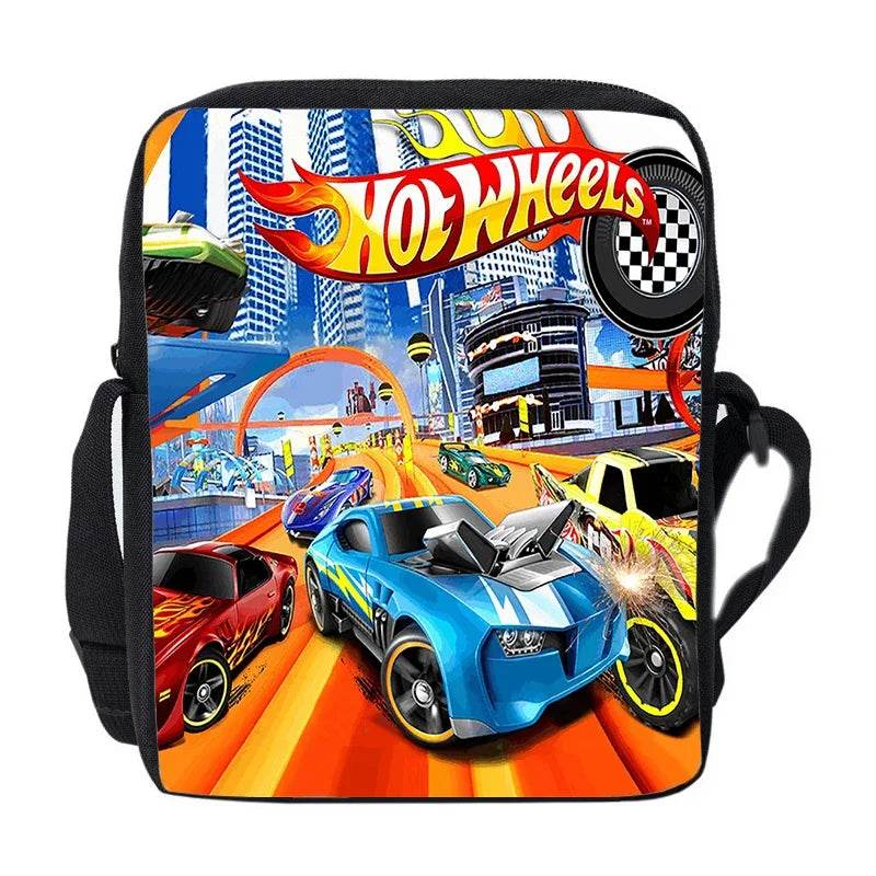 Hot Wheels Let's Race Print Backpack 3pcs Set Boys Girl Child School Bookbag Large Capacity Student Backpack Back to School Gift - AIAZ