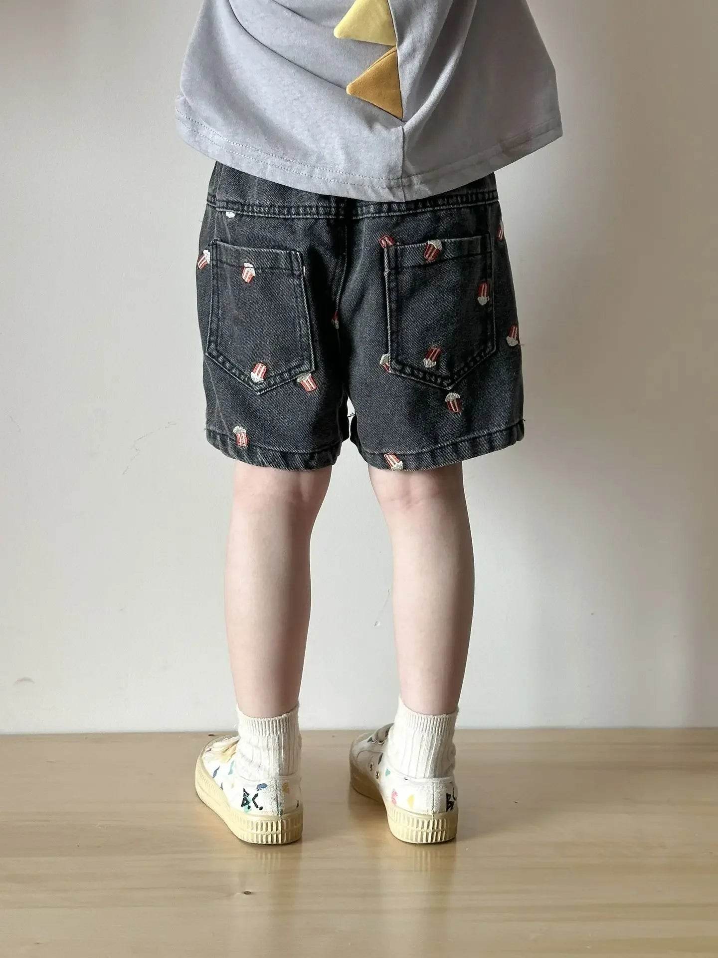 Fashion Cartoob Print Denim Kids Shorts Girls Pants Summer 2025 New Boys Summer Clothes Baby Loose Casual Pants - AIAZ