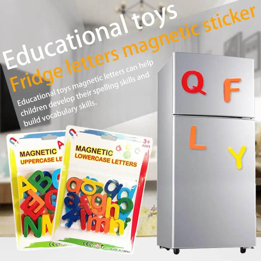 Kids Magnetic Learning Alphabet Letters Plastic Refrigerator Stickers Toddlers Kids Learning Spelling Counting Educational Toys - AIAZ