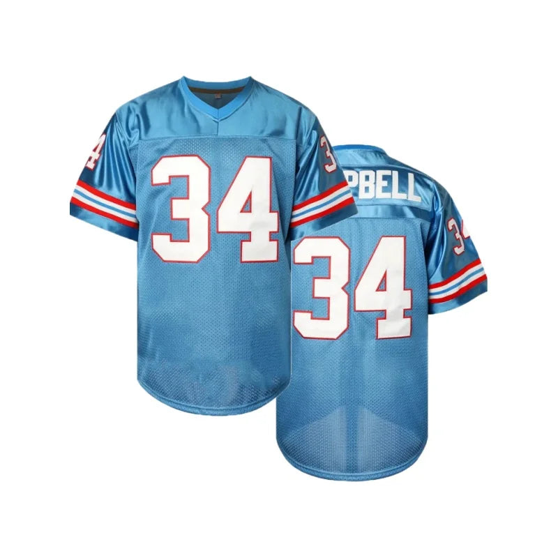 Men's 34 Letter Embroidered American Football Jersey Breathable Soccer Uniform Custom Shirt Classic Retro Mesh Jersey For Adults