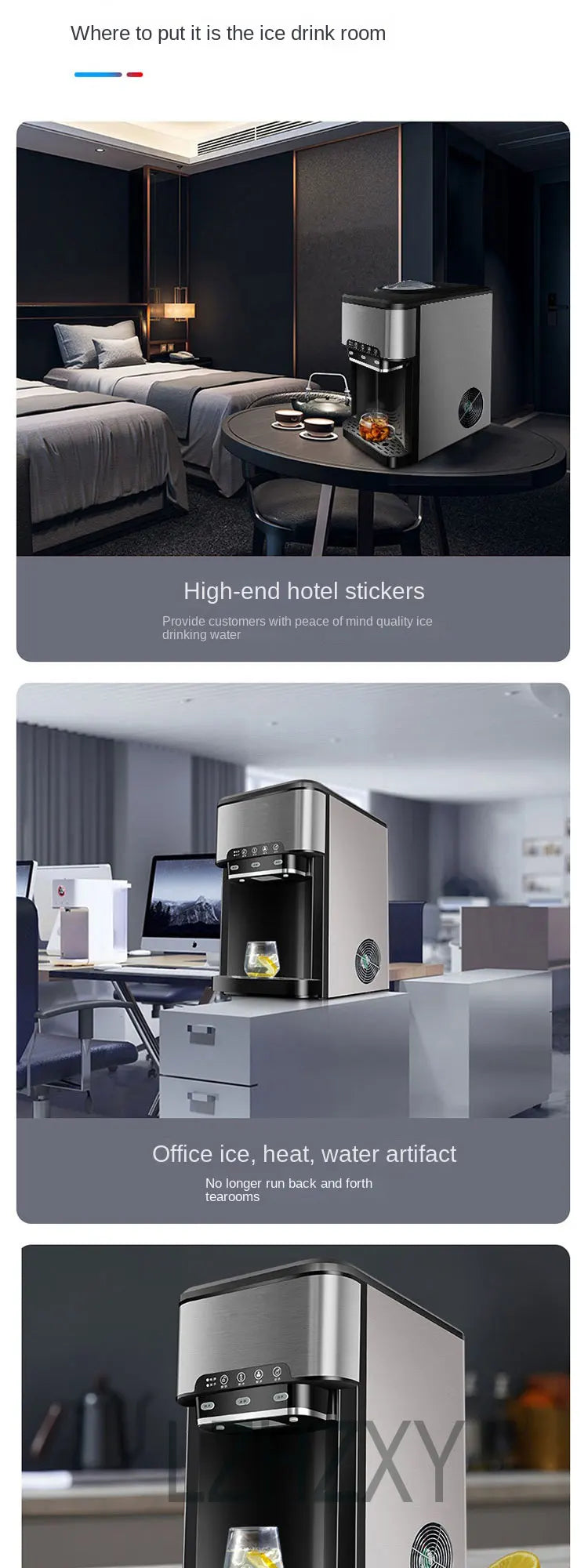 Drinking water ice Maker, 48lbs Daily Ice Cube Makers,Stainless Steel Ice Makers Countertop,Tabletop Ice Maker Machine