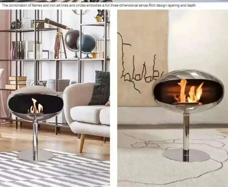 Nordic Wrought Iron Fireplaces Creative Villa Home Decor Living Room Art Heating Heater Modern Designer Floor-standing Ornaments