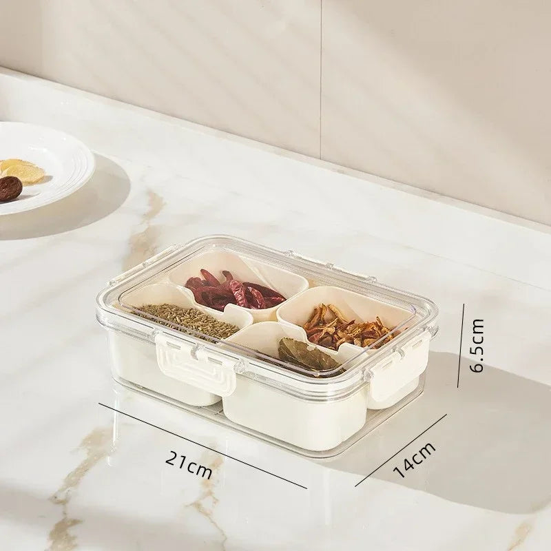 Drain Basket Divided Fresh-keeping Boxes Household Snack Fruits Transparent Simple and Transparent Kitchen Fresh-keeping Box