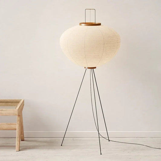 Noguchi Akari Rice Paper Light Japanese Wabi Sabi Vintage Standing Lamp for Bedroom Living Room House Bedside Decoration