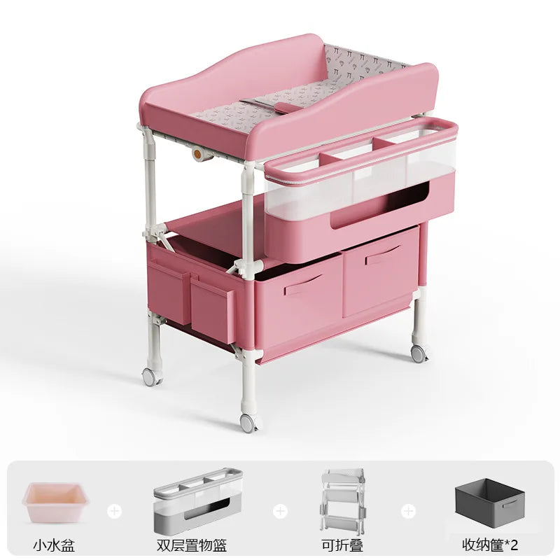 Diaper Table Baby Care Table Portable Multifunctional Foldable Shampooable Baby Diaper Table